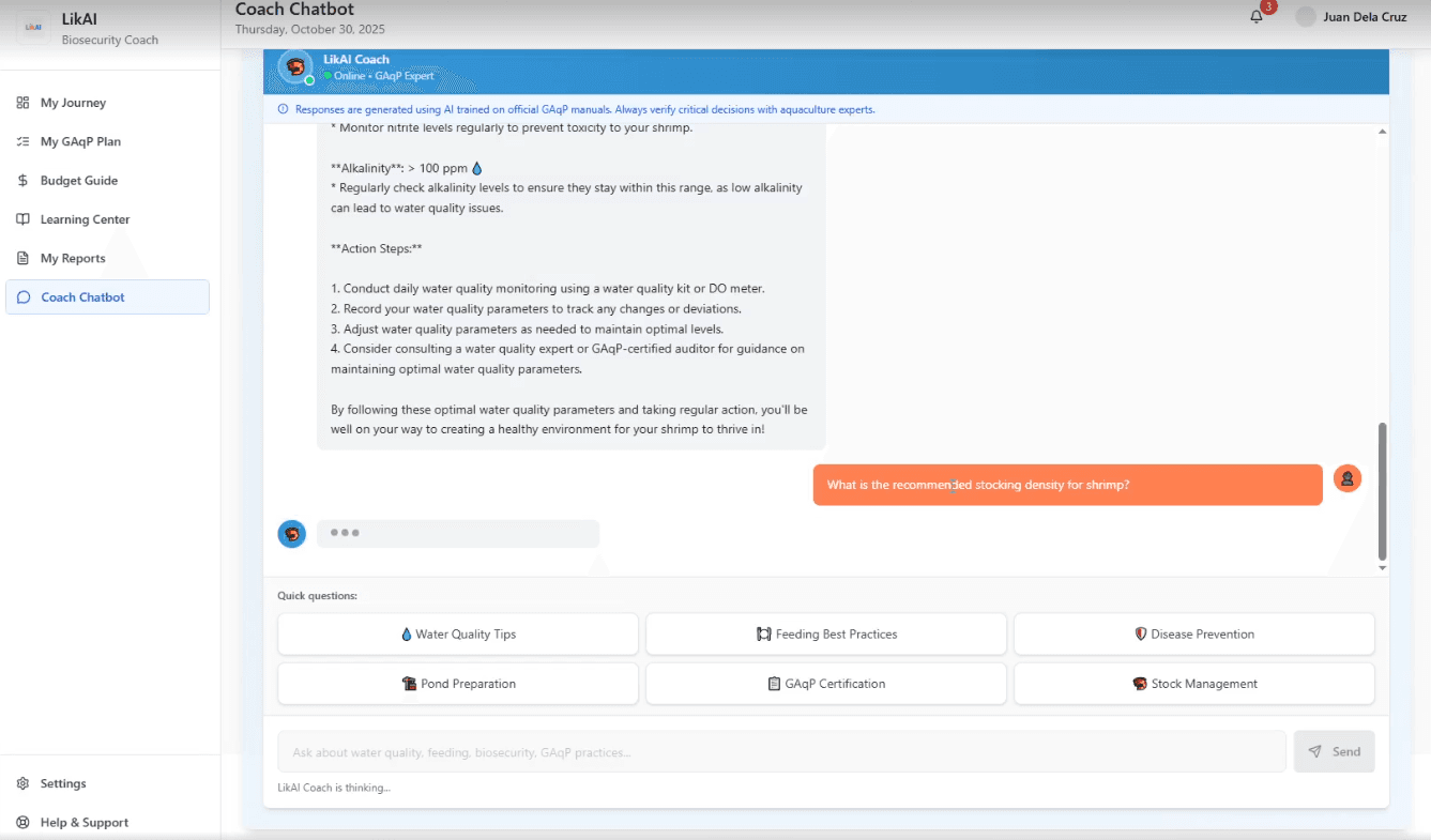 AI chatbot — farmer assistance interface